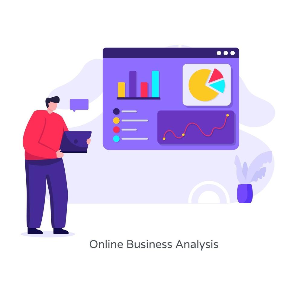 online bedrijfsanalyse vector