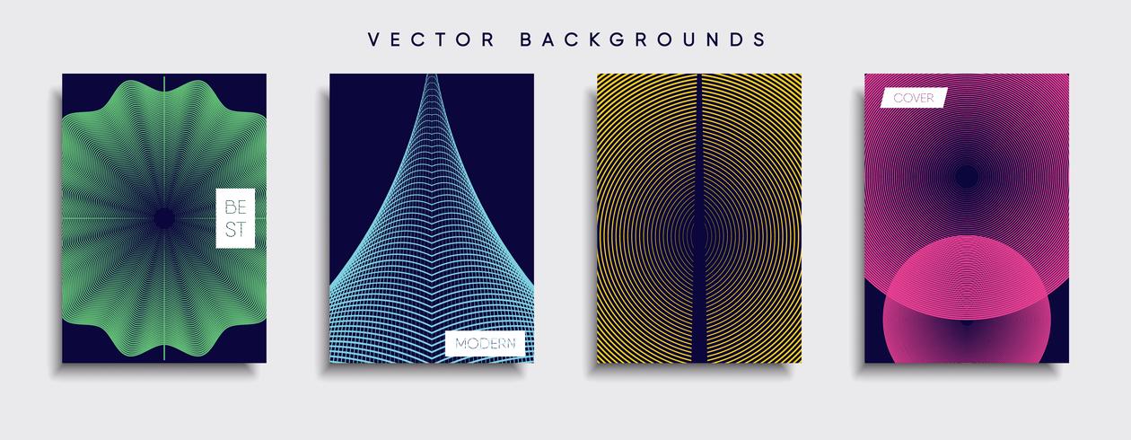 Minimale vectoromslagontwerpen. Toekomstige postersjabloon. vector