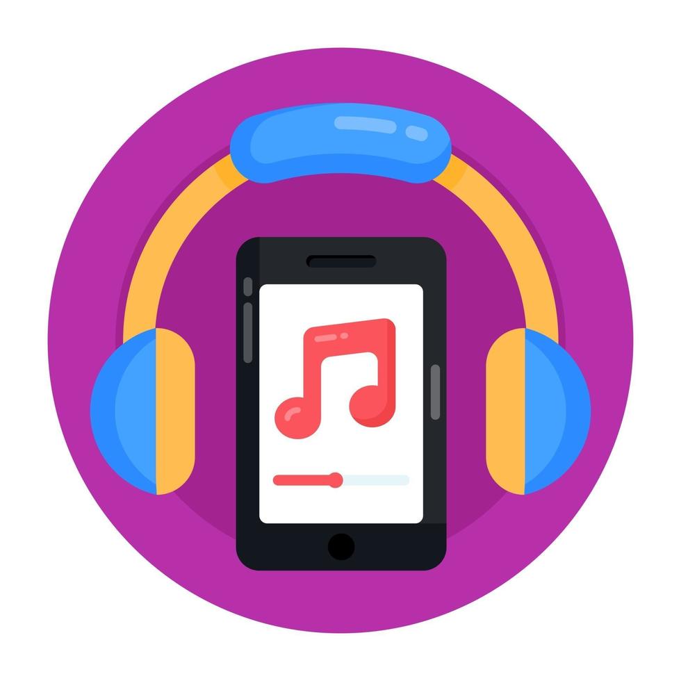 mobiele muziek-app vector