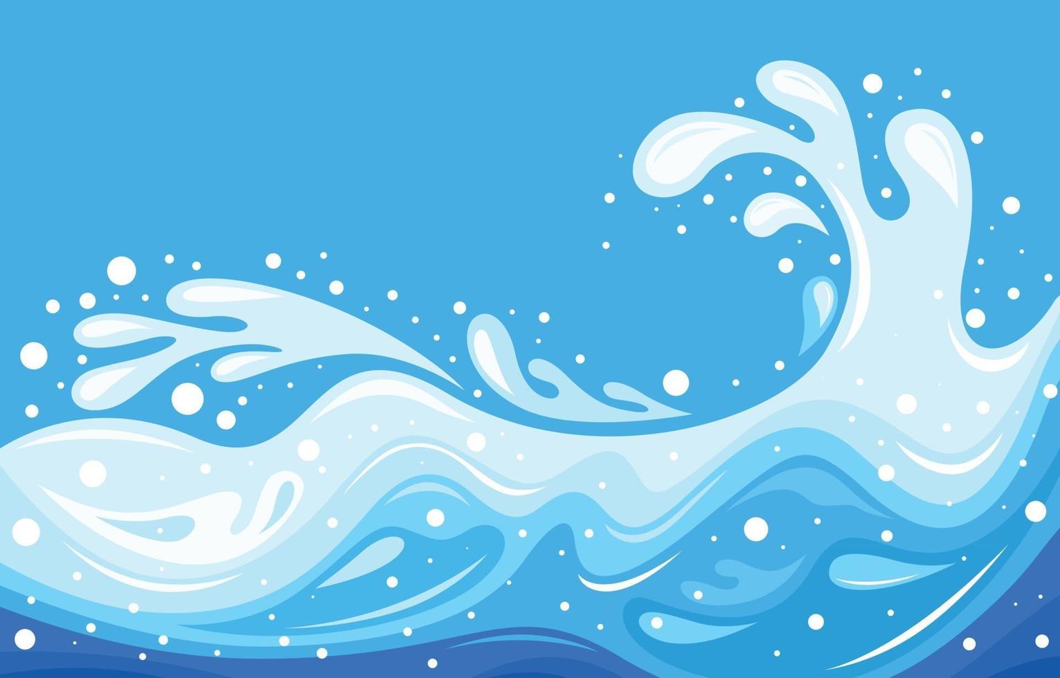 water splash blauwe kleur achtergrond vector