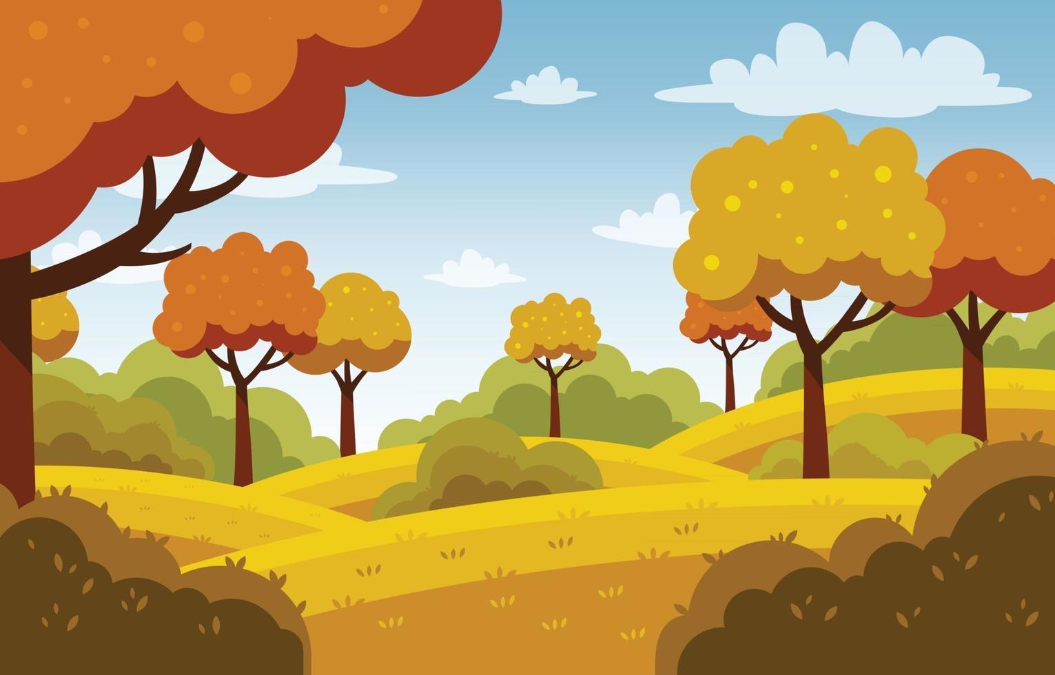 herfst seizoen landschap achtergrond vector