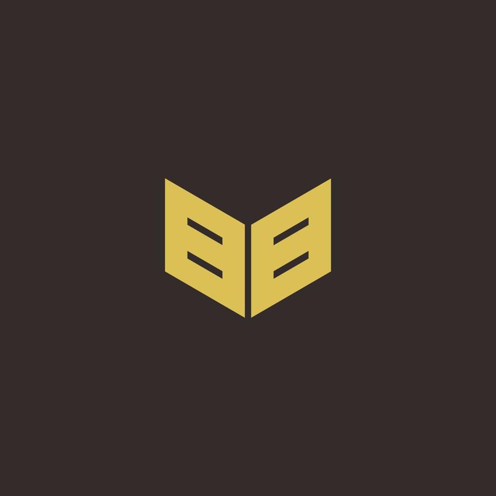 bb logo brief eerste logo ontwerpen sjabloon met gouden en zwarte achtergrond vector