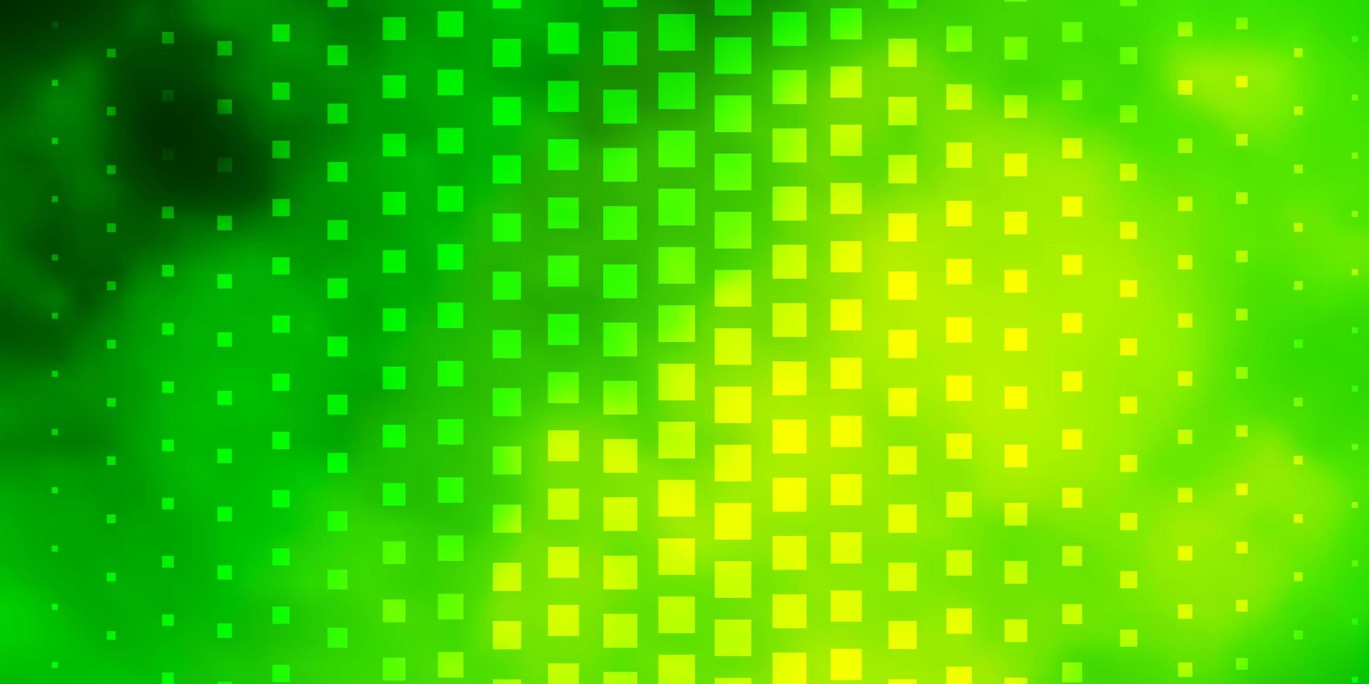 lichtgroene, gele vectorlay-out met lijnen, rechthoeken. kleurrijke illustratie met gradiëntrechthoeken en vierkanten. patroon voor websites, bestemmingspagina's. vector
