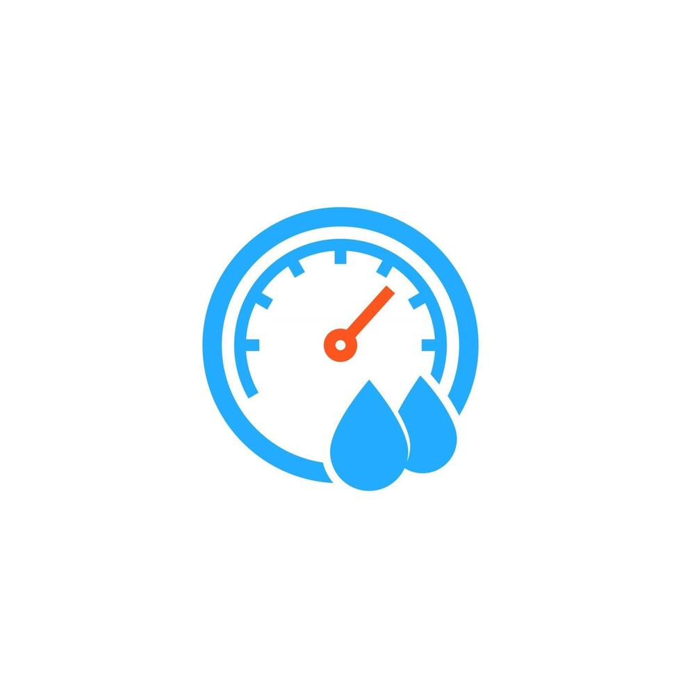 hygrometer pictogram op wit vector