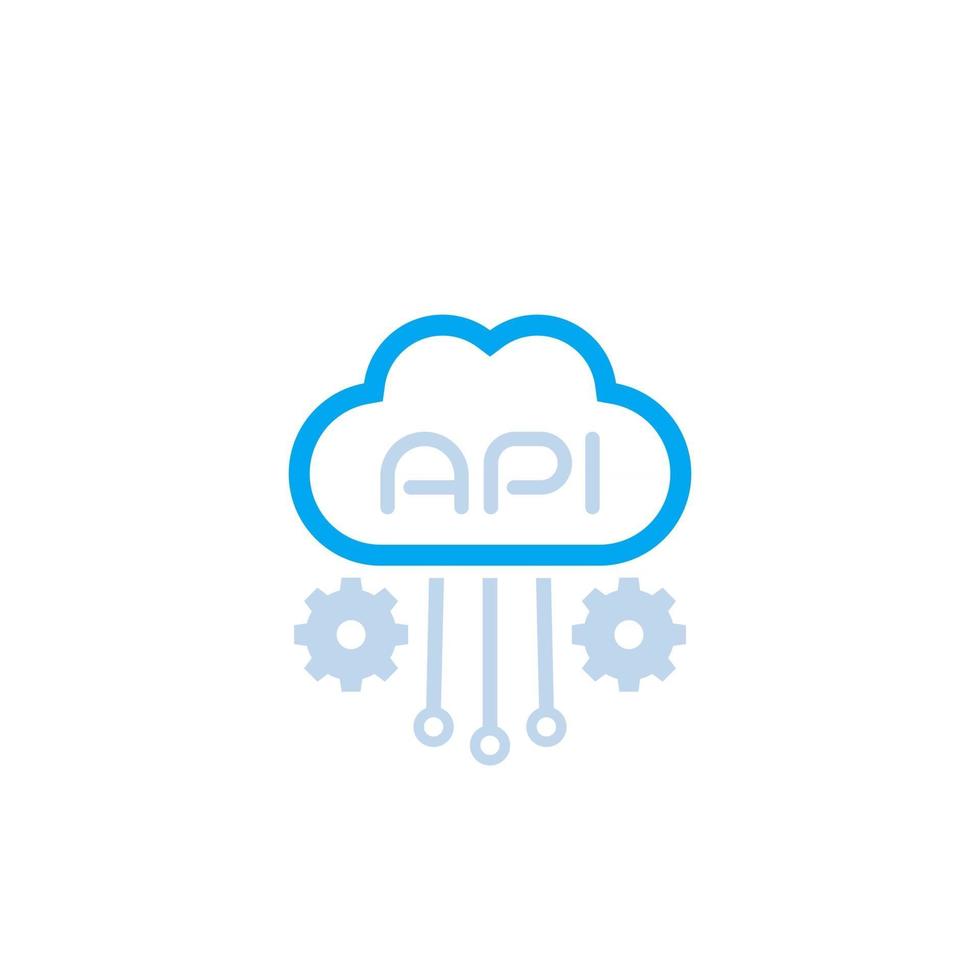 cloud api, software-integratie icoon vector