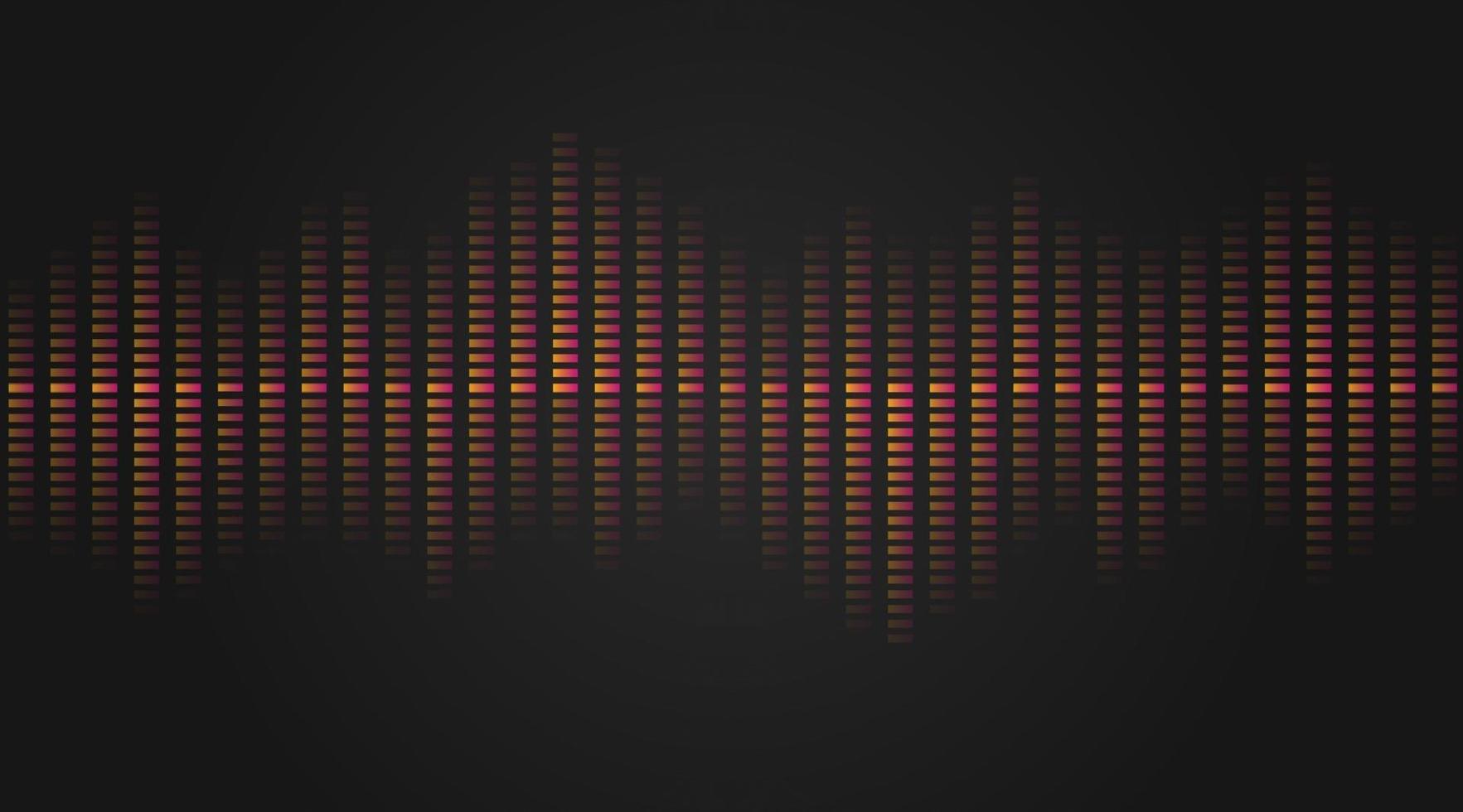 muzikale equalizer, geluidsinstellingen, digitale afbeeldingen van soundtrack. financieel schema, wisselkoersbewaking, trends in valutakoersen. lineaire brede horizontale grafiekbalk. puls vector geïsoleerde illustratie.