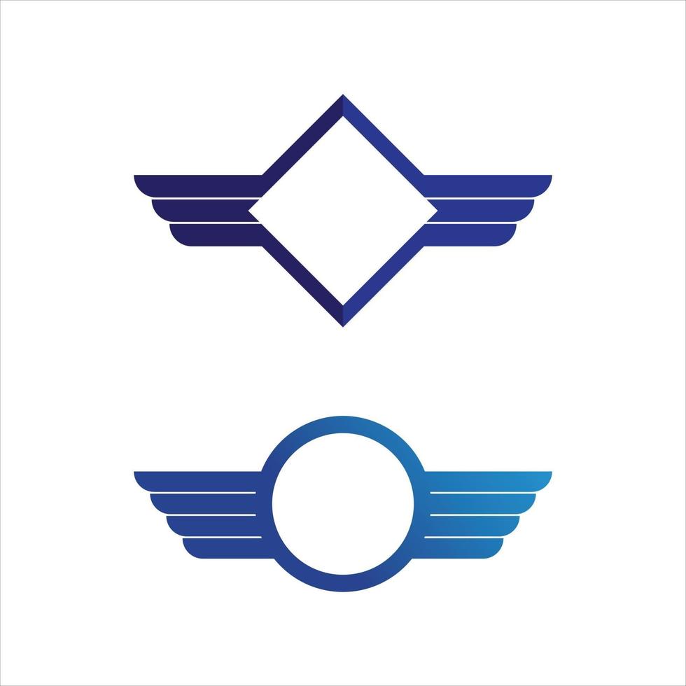 zwarte vleugel logo adelaar en valk symbool voor een professionele ontwerper vector