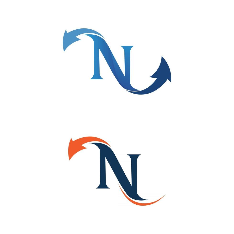 n lettertype nletter logo sjabloon vector en ontwerp voor bedrijven