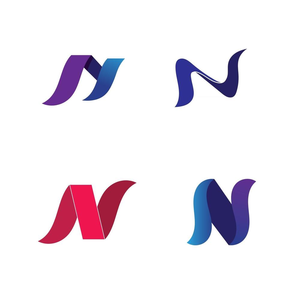 n lettertype nletter logo sjabloon vector en ontwerp voor bedrijven