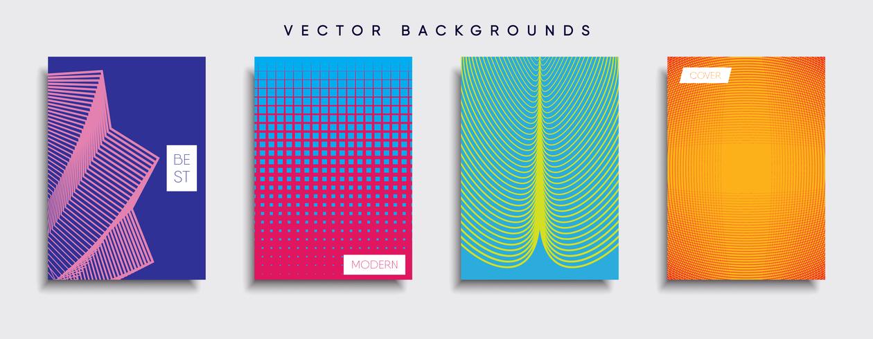 Minimale vectoromslagontwerpen. Toekomstige postersjabloon vector