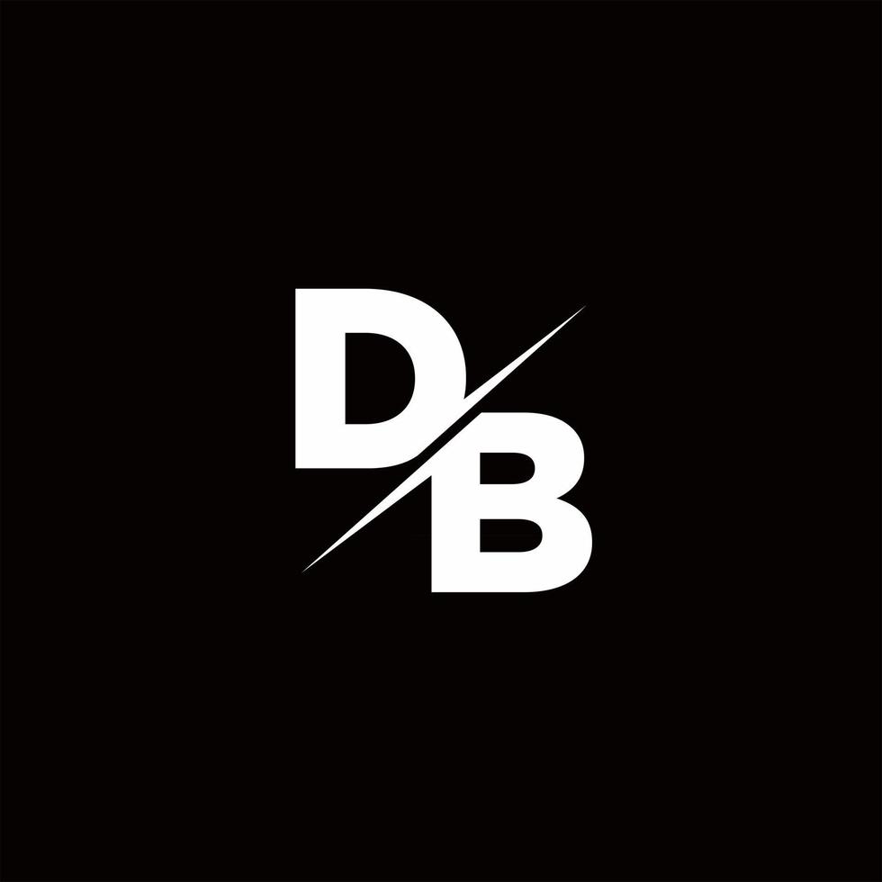 db logo letter monogram schuine streep met moderne logo-ontwerpsjabloon vector