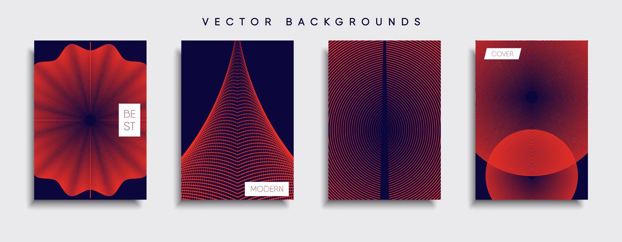 Minimale vectoromslagontwerpen. Toekomstige postersjabloon. vector