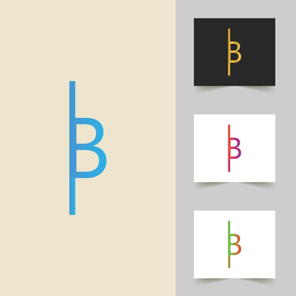 b letter logo professioneel abstract ontwerp vector