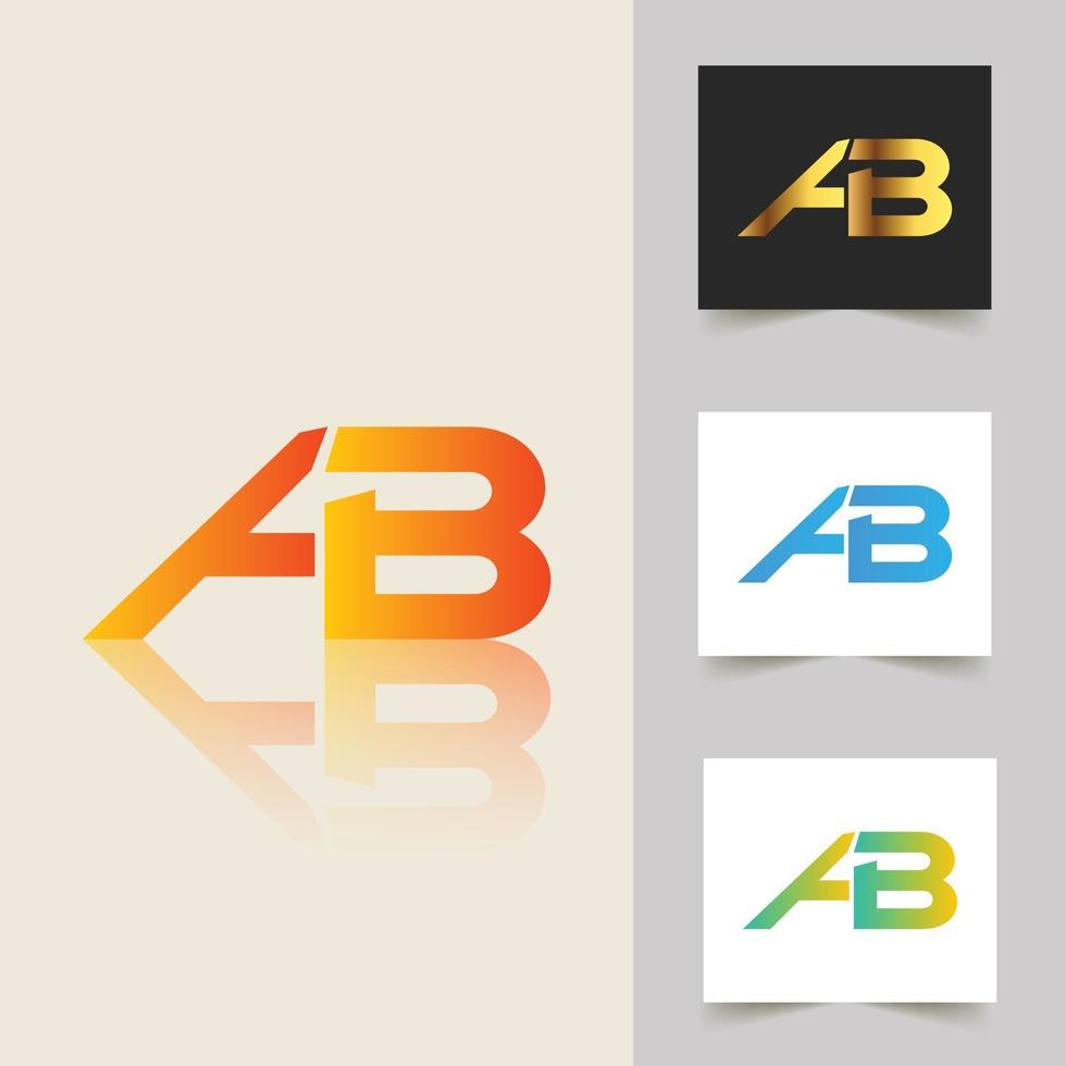 ab brief logo professioneel abstract ontwerp vector