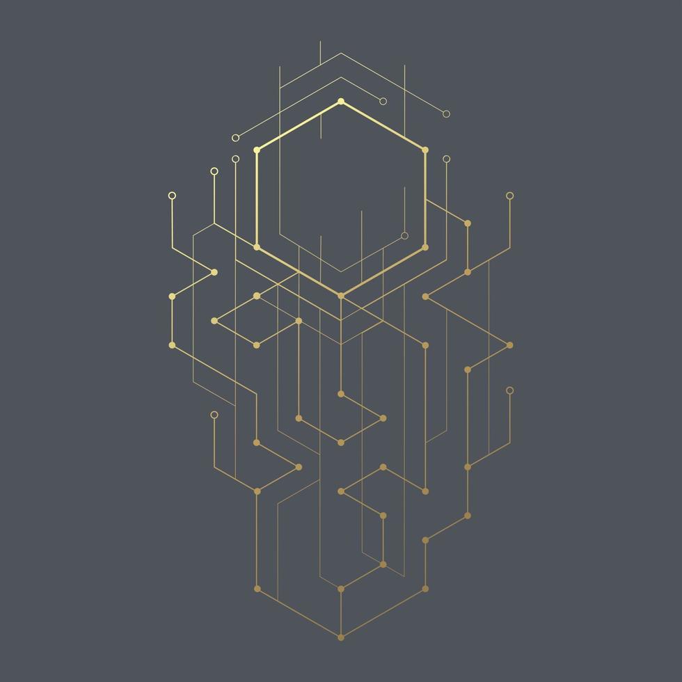 abstracte geometrische lijnen. verbinding en sociaal netwerk. concept met lijnen en punten. minimalistische vormgeving. vector