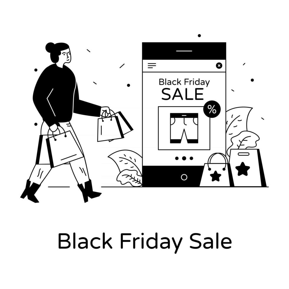 Black Friday-verkoop vector