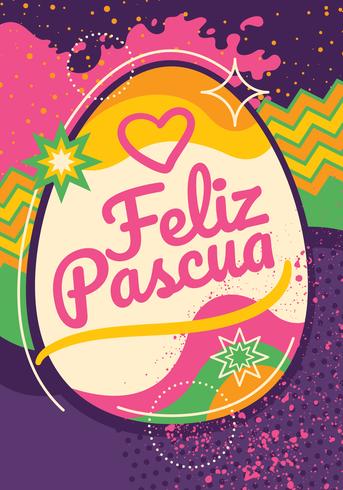 Feliz Pascua achtergrond vector