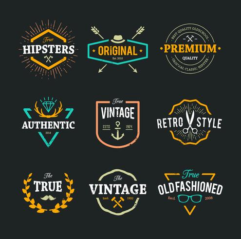 Vector Hipster-emblemen