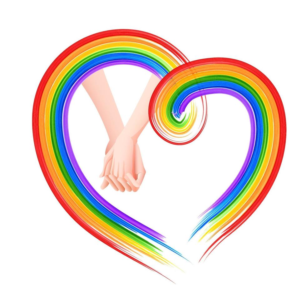 illustratie van regenboogkleurige achtergrond met lgbt-ondersteuning voor lesbische, homoseksuele, biseksuele en transgendergemeenschap vector