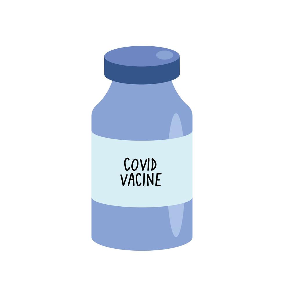 covid19 virusvaccin flacon medicijnfles vector