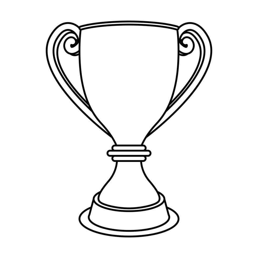 Trofee cup award geïsoleerde pictogram vector