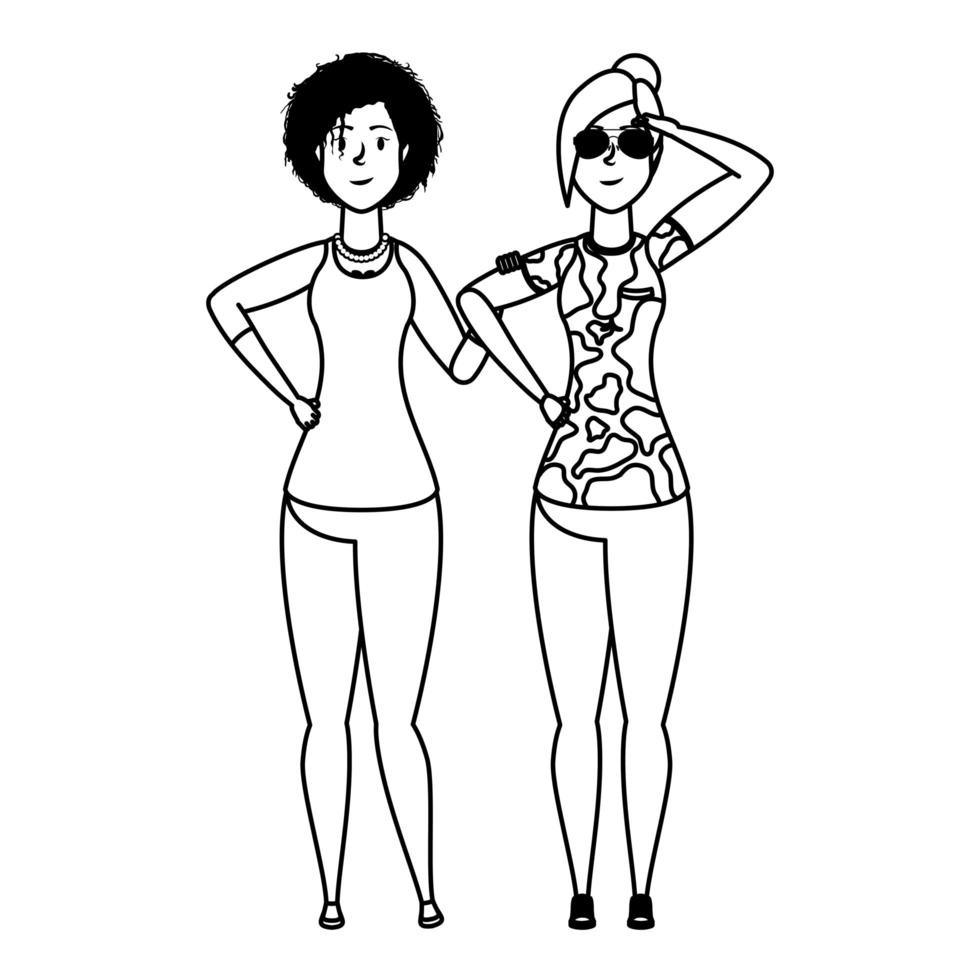 jonge vrouw met militaire kleding en afro girl vector