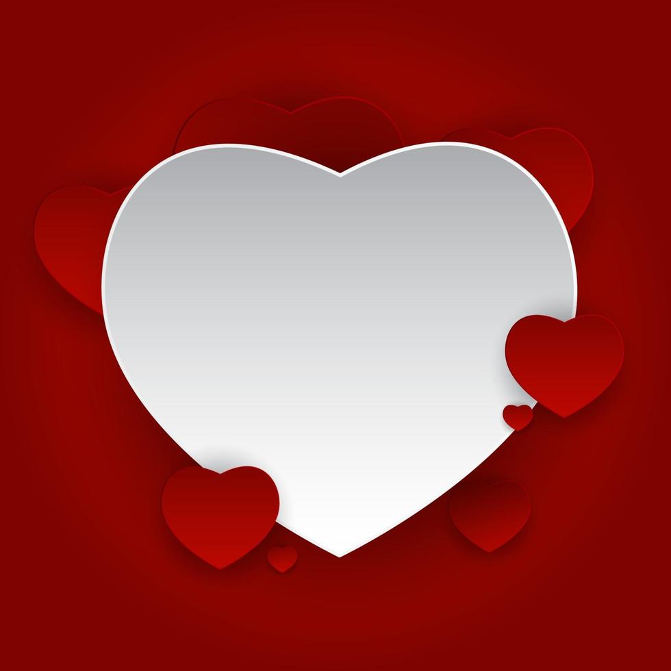 Valentijnsdag hartsymbool. liefde en gevoelens achtergrond ontwerp vector