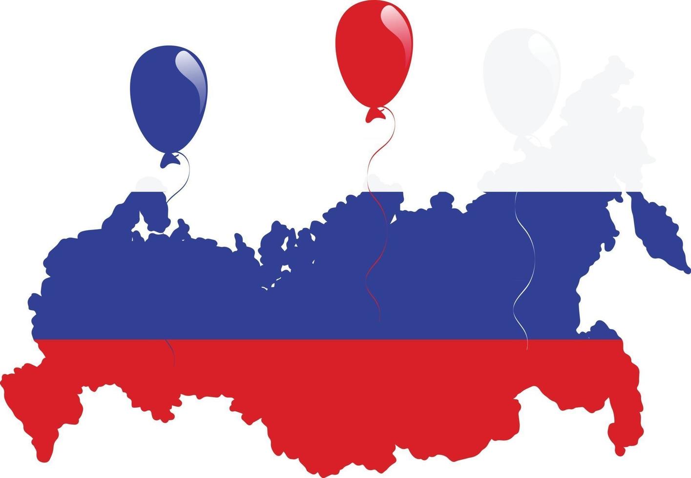 de Russische kaart en vlag map vector