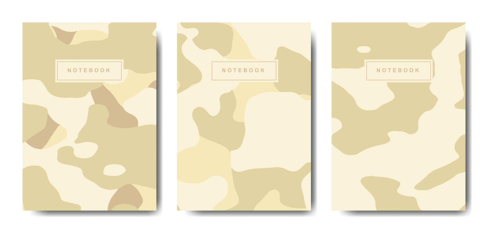 leger en leger camouflage abstracte omslag notebook vector