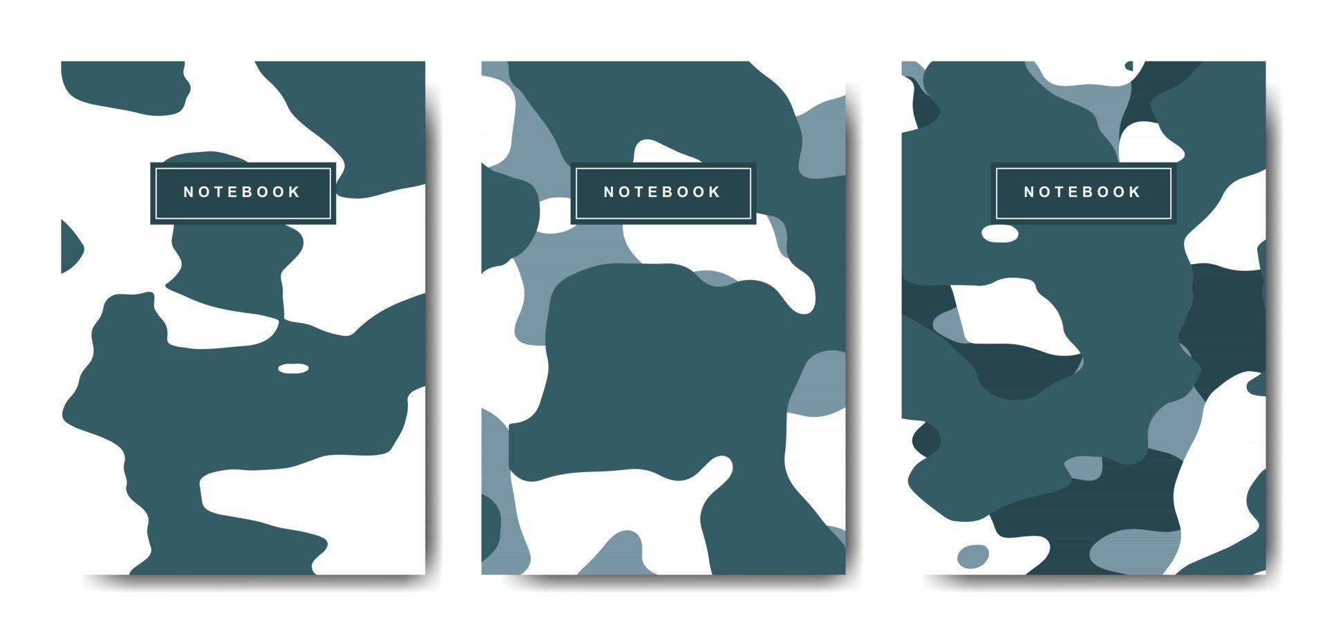 leger en leger camouflage abstracte omslag notebook vector