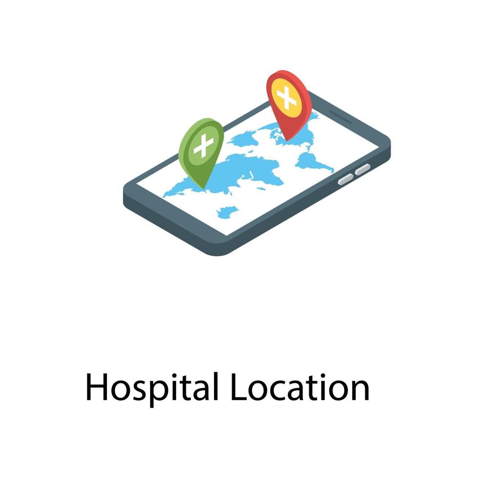 ziekenhuis locatie concepten vector