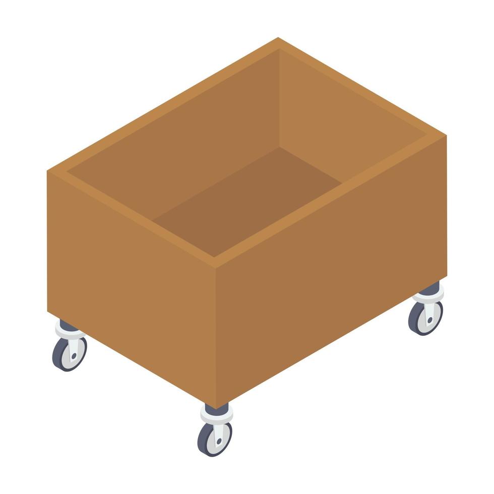 houten trolley concepten vector