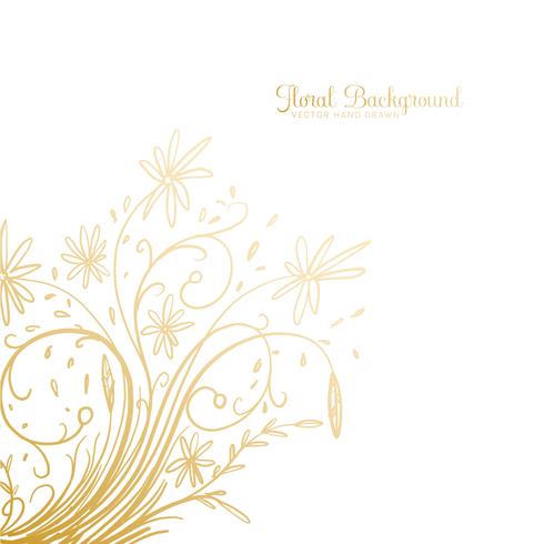 Hand getekend decoratieve florale achtergrond vector