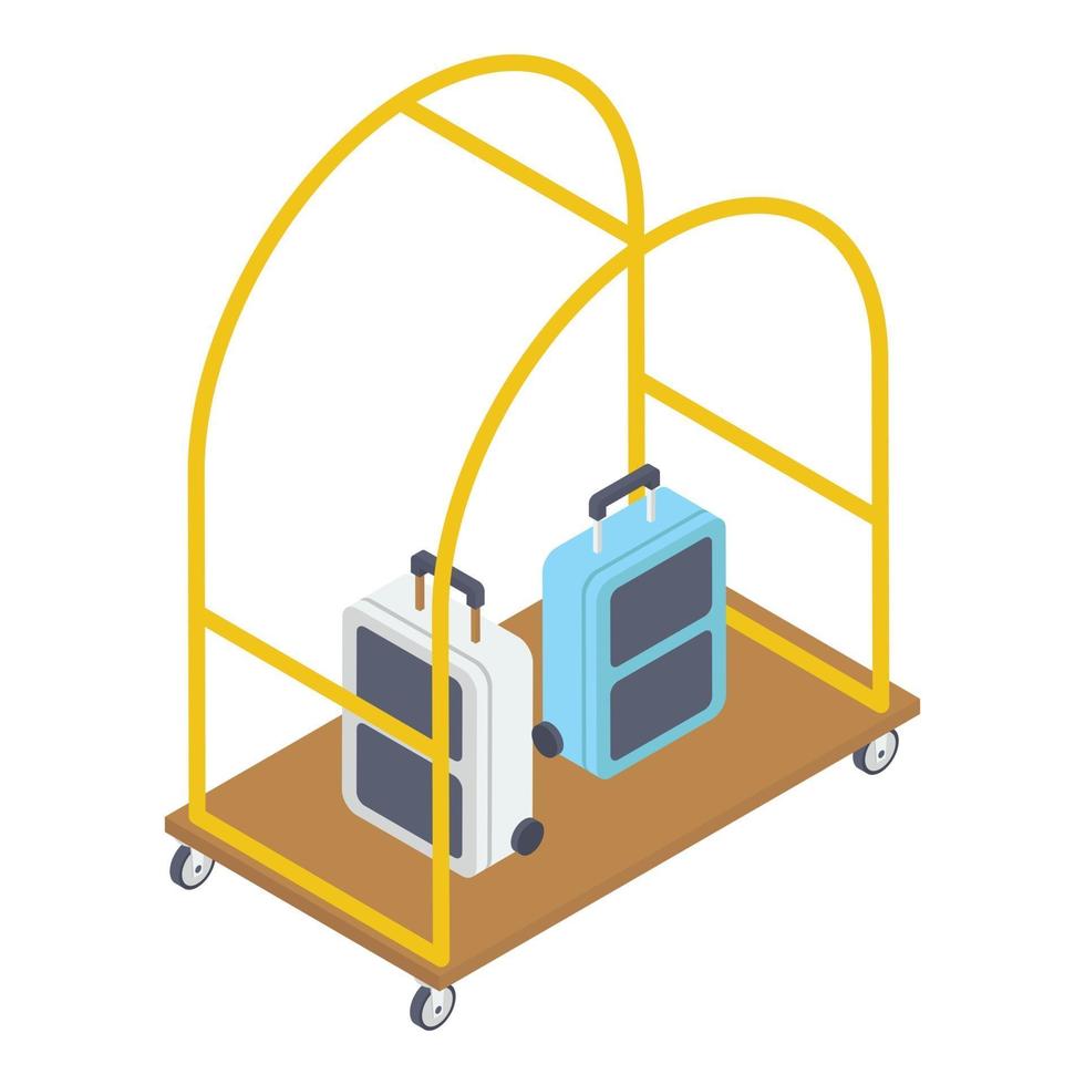 bagage trolley concepten vector