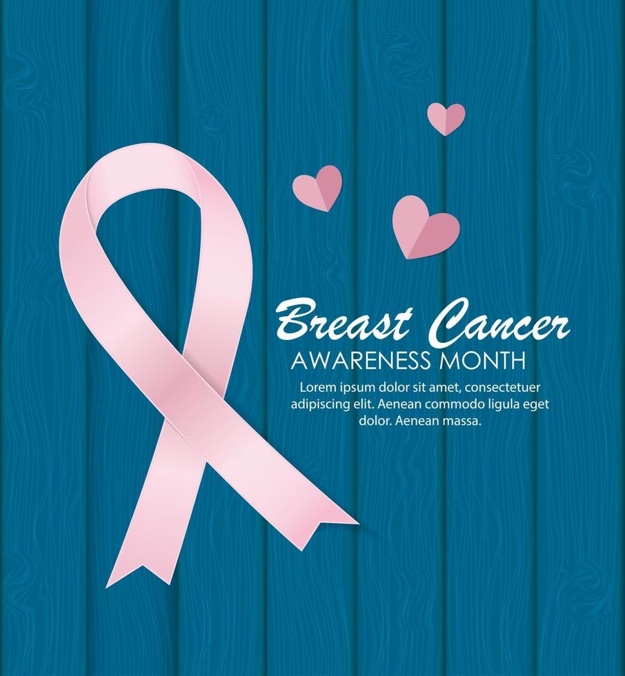 borstkanker bewustzijn roze lint vectorillustratie vector