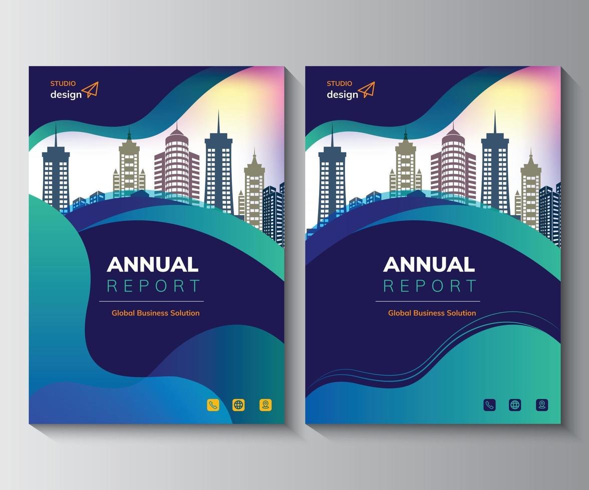 jaarverslag ontwerp lay-out multifunctioneel gebruik voor elk project, jaarverslag, brochure, flyer, poster, boekje, enz. vector