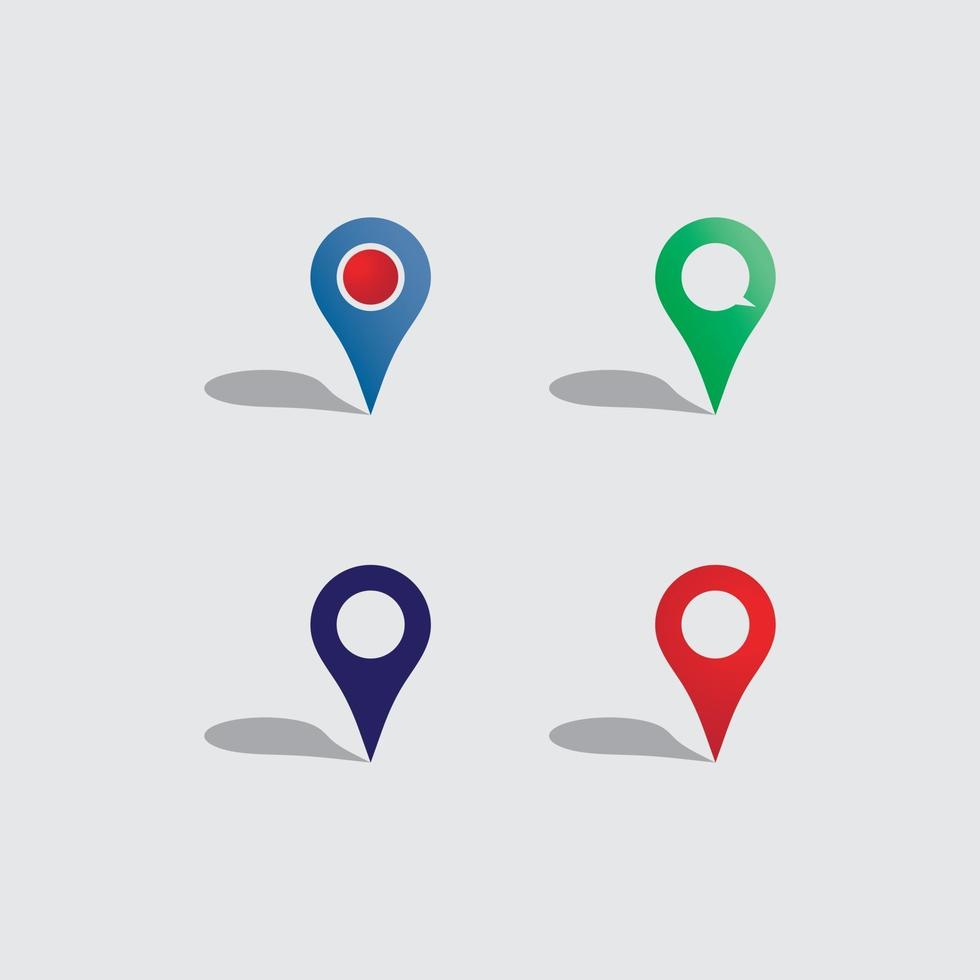 locatiepictogram, kaartlogo voor kaarten google maps, teken, route, positie, symbool en vectorlogo vector