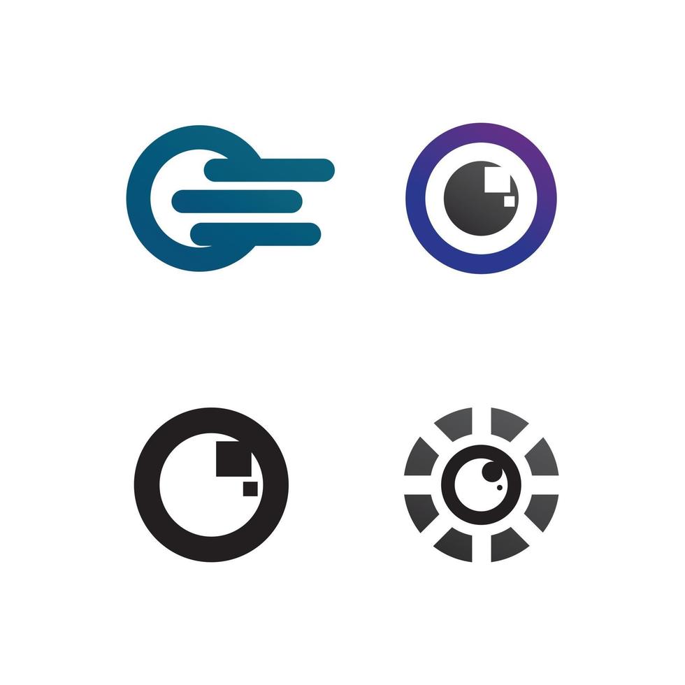 o logo zakelijke technologie cirkel logo en symbolen vector ontwerp afbeelding
