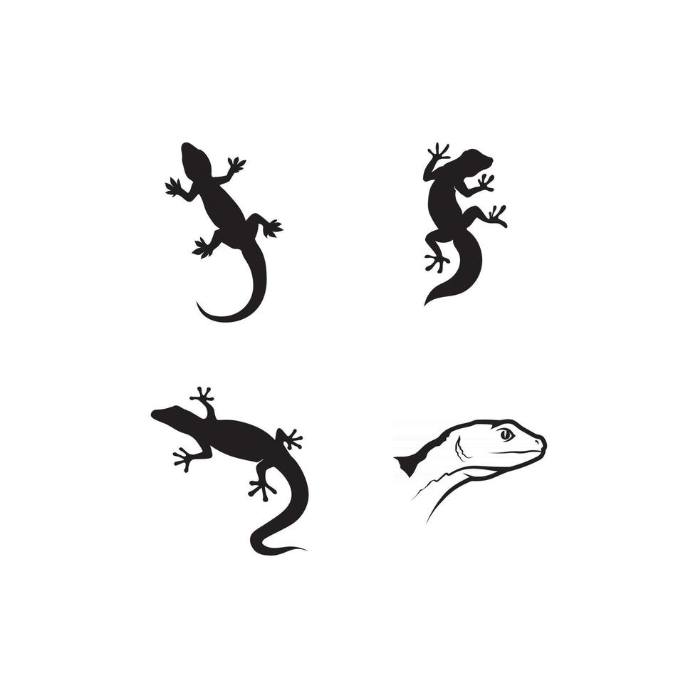 dier vector hagedis salamander gekko krokodil en reptielen ontwerp logo