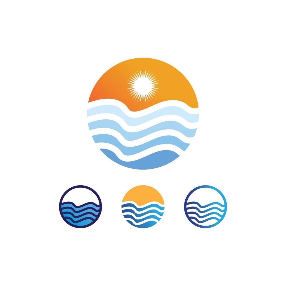 water golf pictogram vector pictogram strand logo ontwerp voor natuur en oceaan ontwerp vector