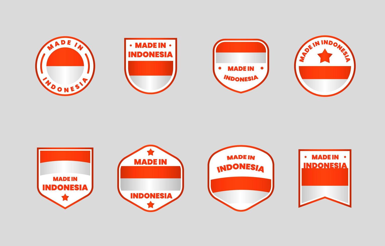 gemaakt in indonesië badge collectie vector