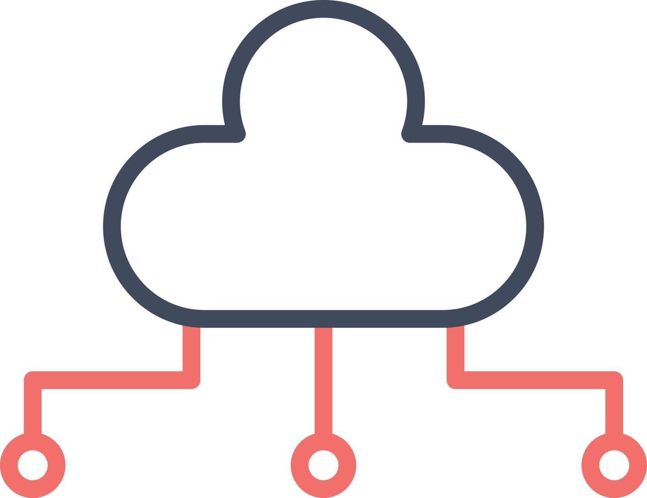 Cloud data distributie pictogram vector