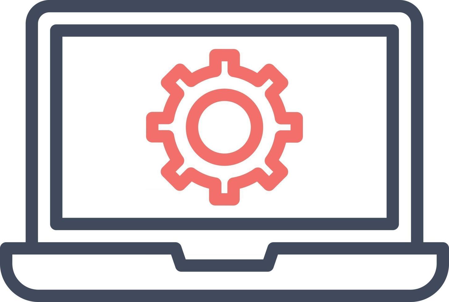 laptop instellingen pictogram vector