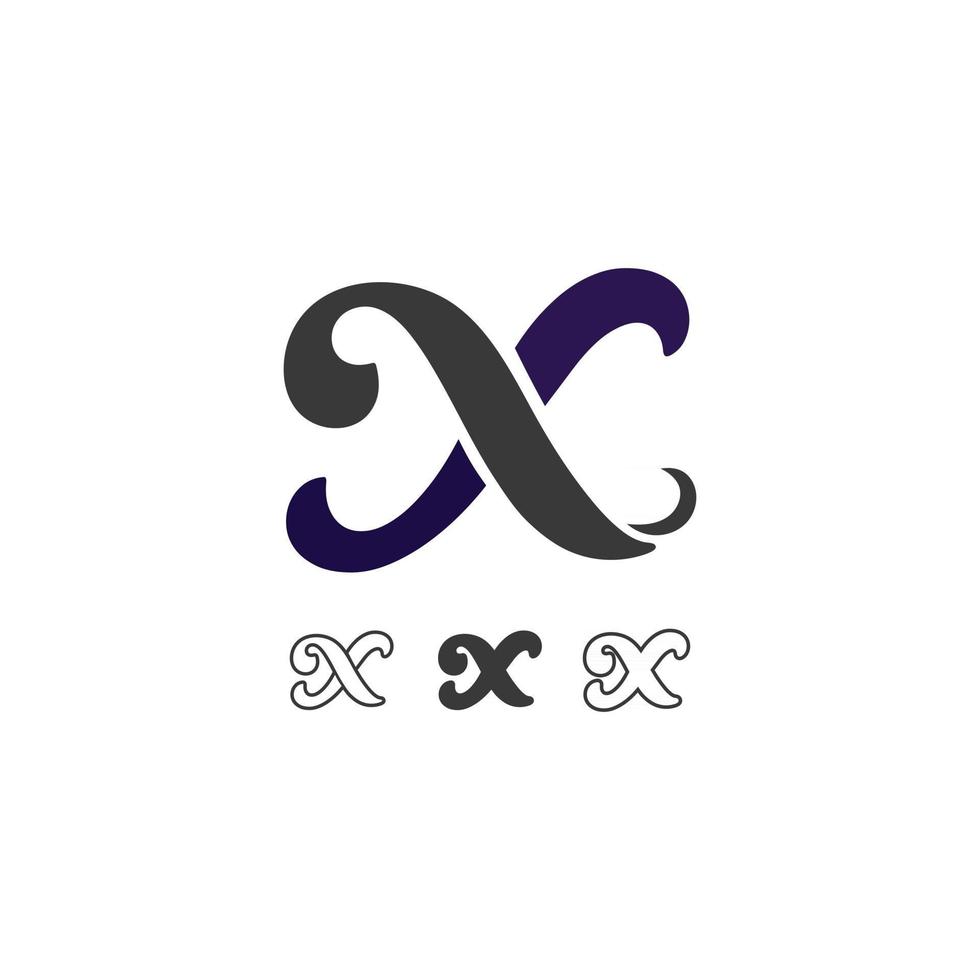 x logo en letter x vector, logo set en sjabloon, illustratie ontwerp vector grafisch alfabet symbool initiaal, merk