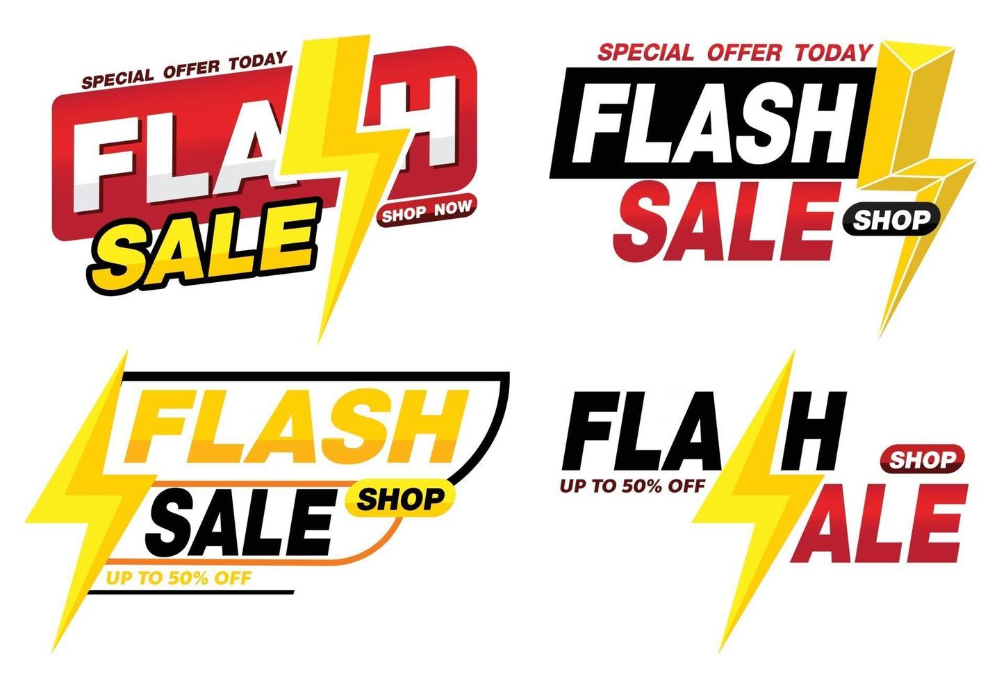 flash sale banner promotie tag ontwerp vector