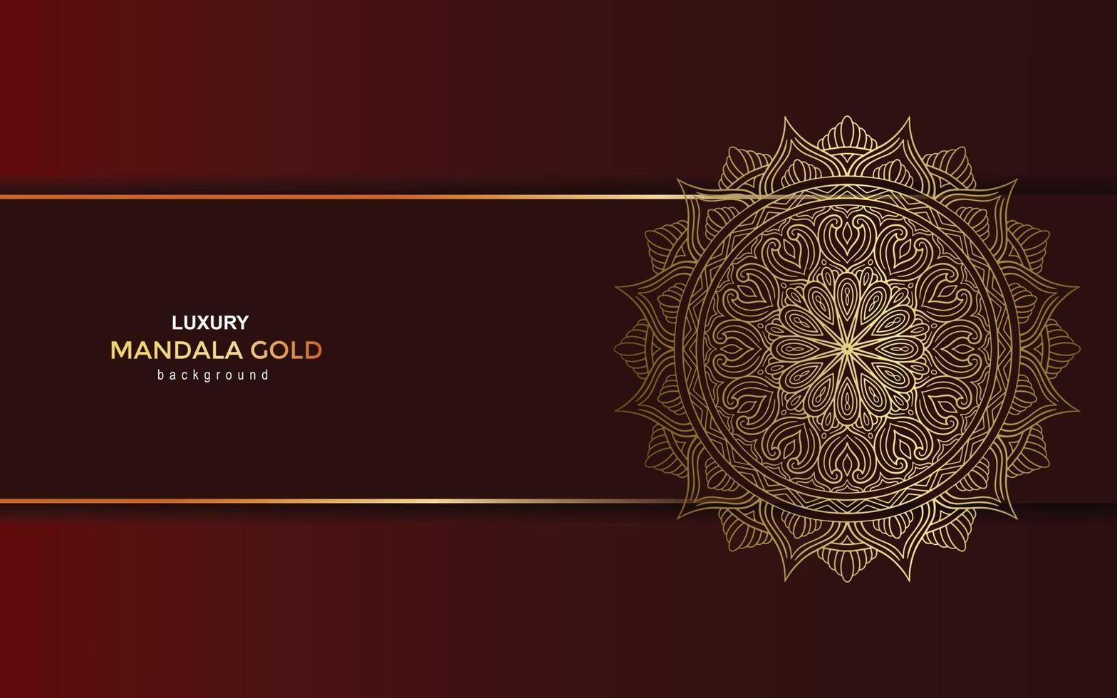 luxe mandala achtergrond met gouden arabesque gratis vector