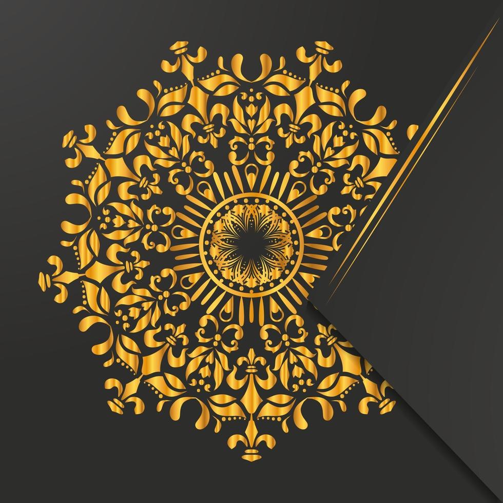 bloemenmandala. vintage decoratieve elementen. oosters patroon, vectorillustratie. islam, arabisch, indisch, mysticus. luxe abstracte gouden vector