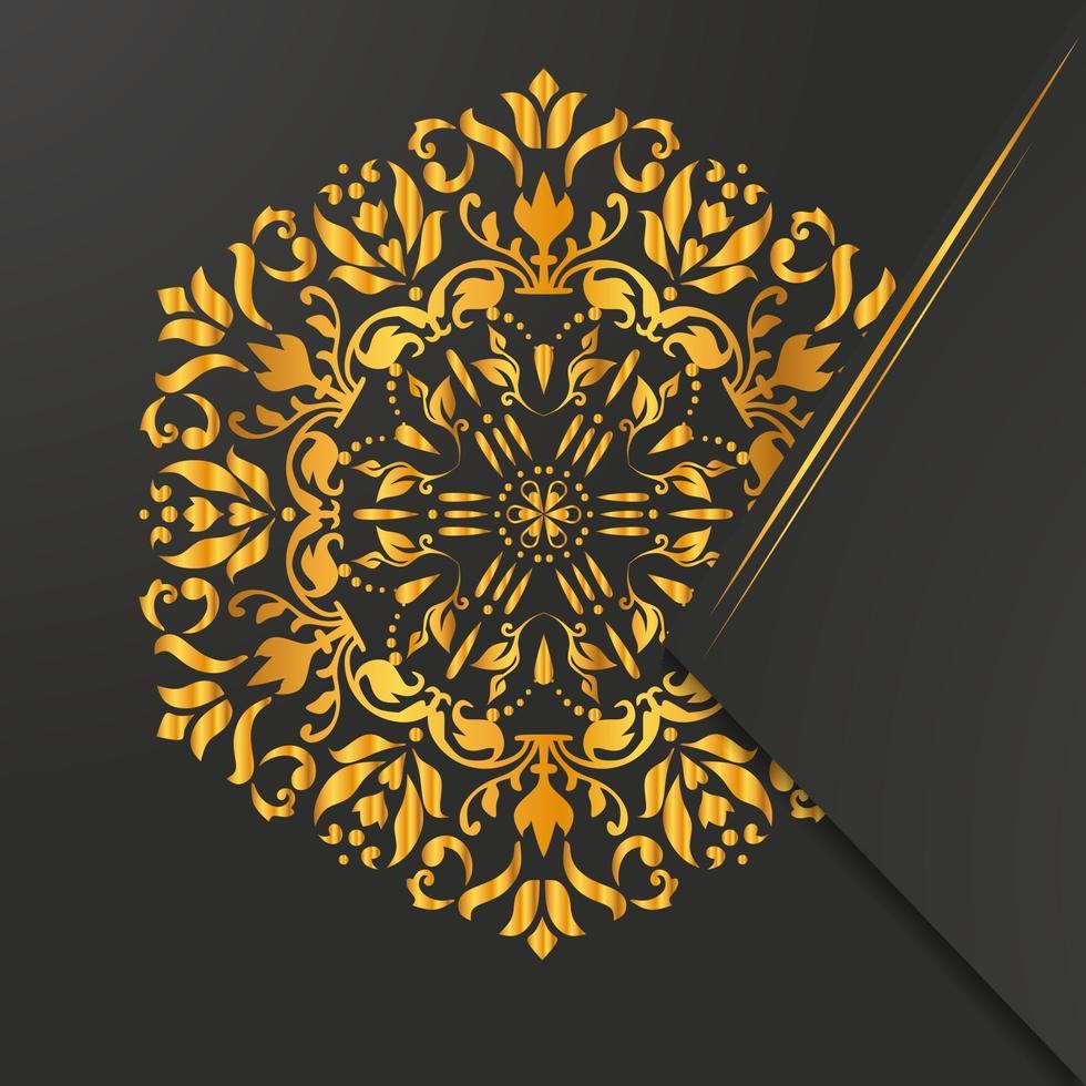 bloemenmandala. vintage decoratieve elementen. oosters patroon, vectorillustratie. islam, arabisch, indisch, mysticus. luxe abstracte gouden vector