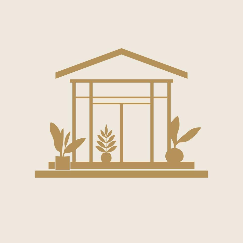 minimalistisch huis icoon vector - een strak en gemakkelijk symbool van huis en onderdak