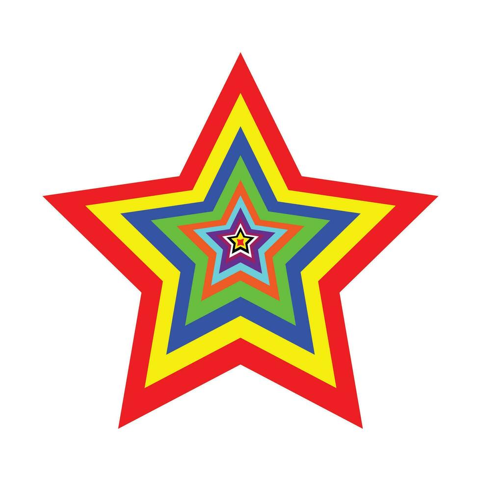 een ster met een kleurrijk ontwerp Aan het vector